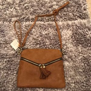 Chestnut brown soft leather purse